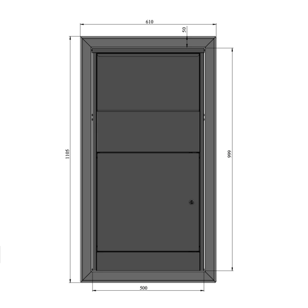 Outdoor Parcel Drop Box Architectural Surround – Buzzard Rear Trim